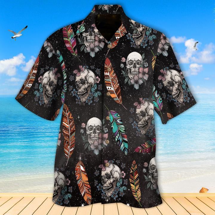 Feather Skull Hawaii Shirt Unisex Adult Ha15269