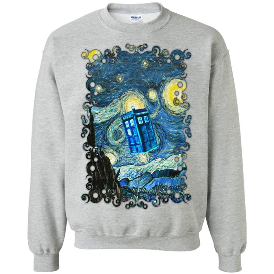 AGR Dr Who Tardis Police Box Crewneck Pullover Sweatshirt