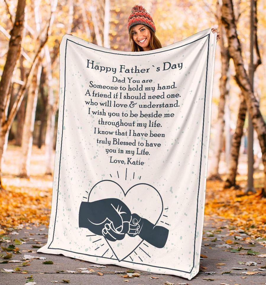 [Personalized Name] To My Dad I Wish You To Be Beside Me – Best Gift For Dad, Gift For Home Decor, Gift For Family  – Fleece Blanket