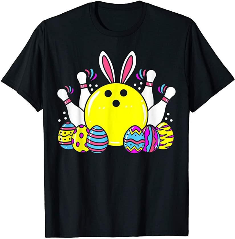 Bowling Mom Shirt Funny Easter Day Bunny Tee T-Shirt