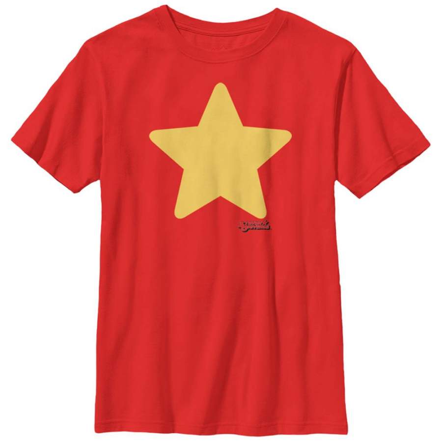 Steven Universe Boy’s Star  T Shirt Red