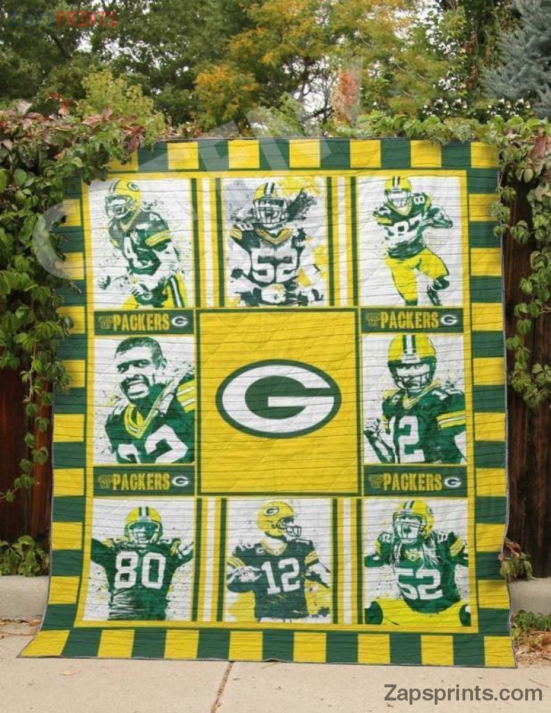 Green Bay Packers Players V29 3D Printing Quilt Gift For Fan Football Lovers