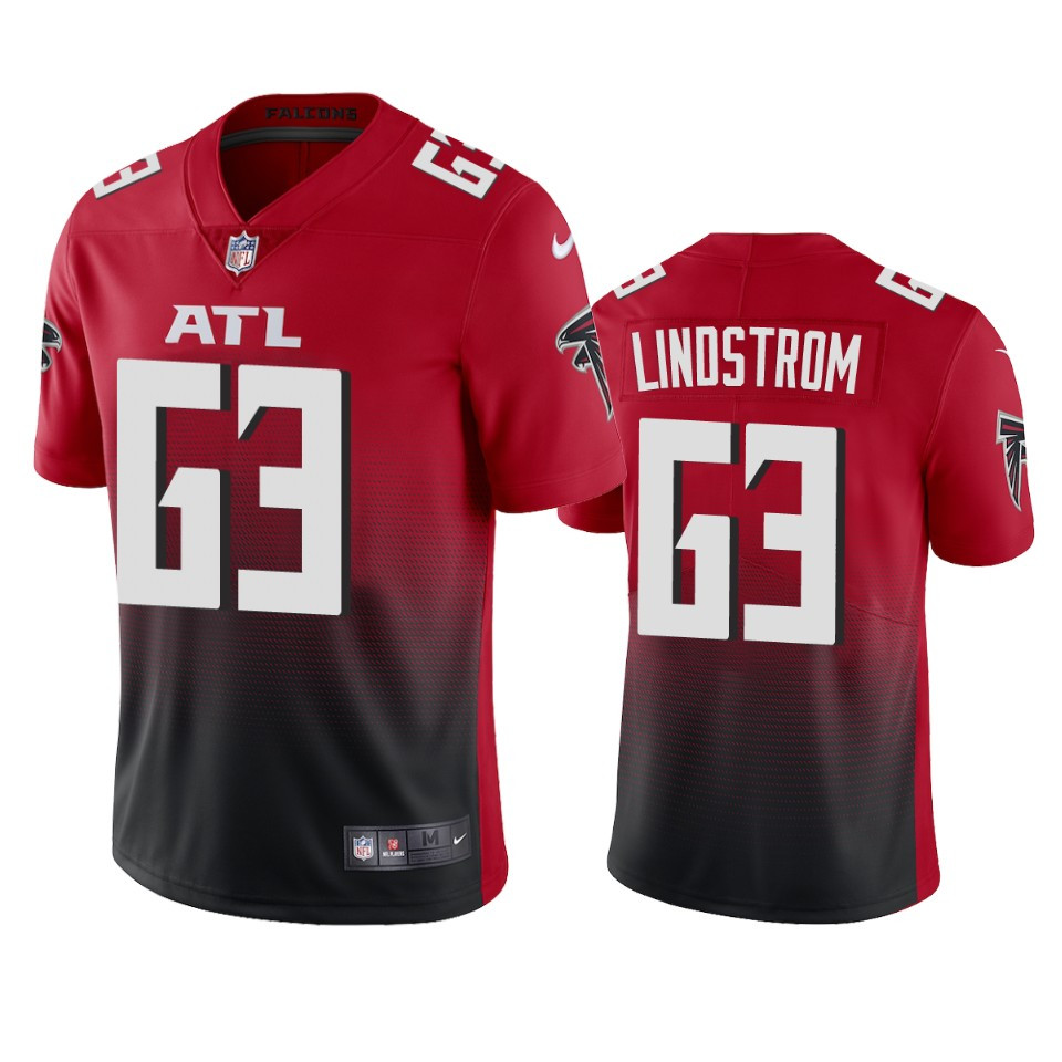 Atlanta Falcons Chris Lindstrom Red 2020 2nd Alternate Vapor Limited Jersey – Mens