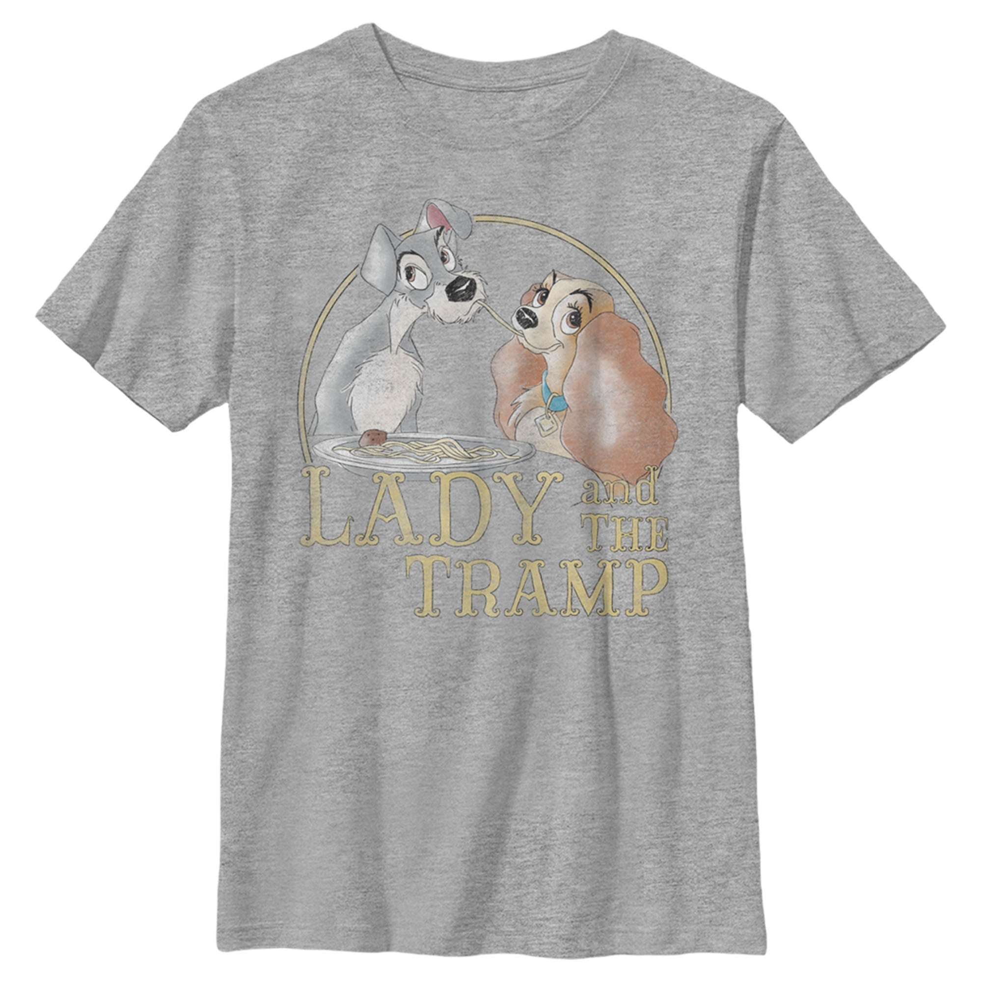 Boy’S Lady And The Tramp Spaghetti Kiss Title Scene T-Shirt