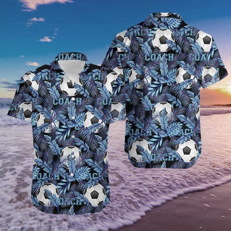 Soccer Coach Blue Hawaii Aloha Shirts Ha82906