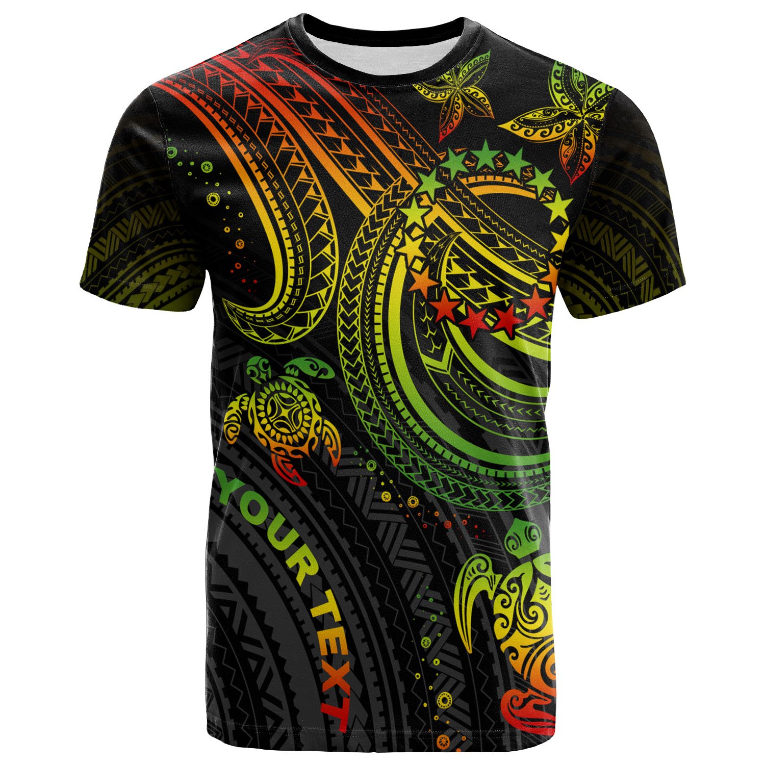 Cook islands Custom Personalised T-shirt – Reggae Turtle – BN26