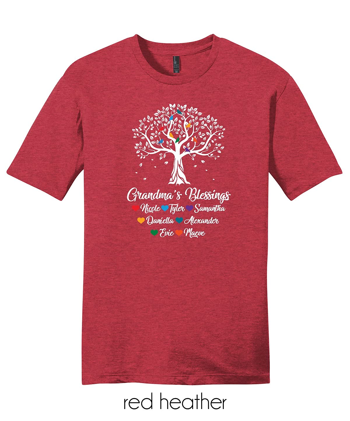 Grandma Tree Shirt With Grandkids Names Custom Grandma’S Blessings ...