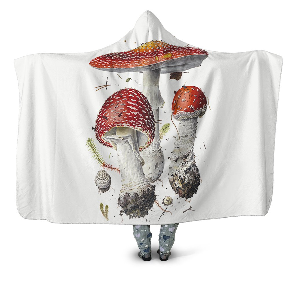 ViticStore™ 3D All Over Printed Poisonous Fly Agaric Mushrooms – Hooded Blanket