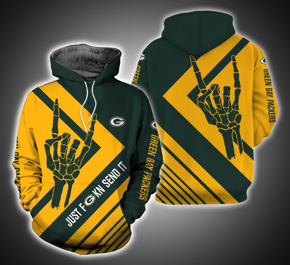 Just send it Green Bay Packers 3D Print Hoodie