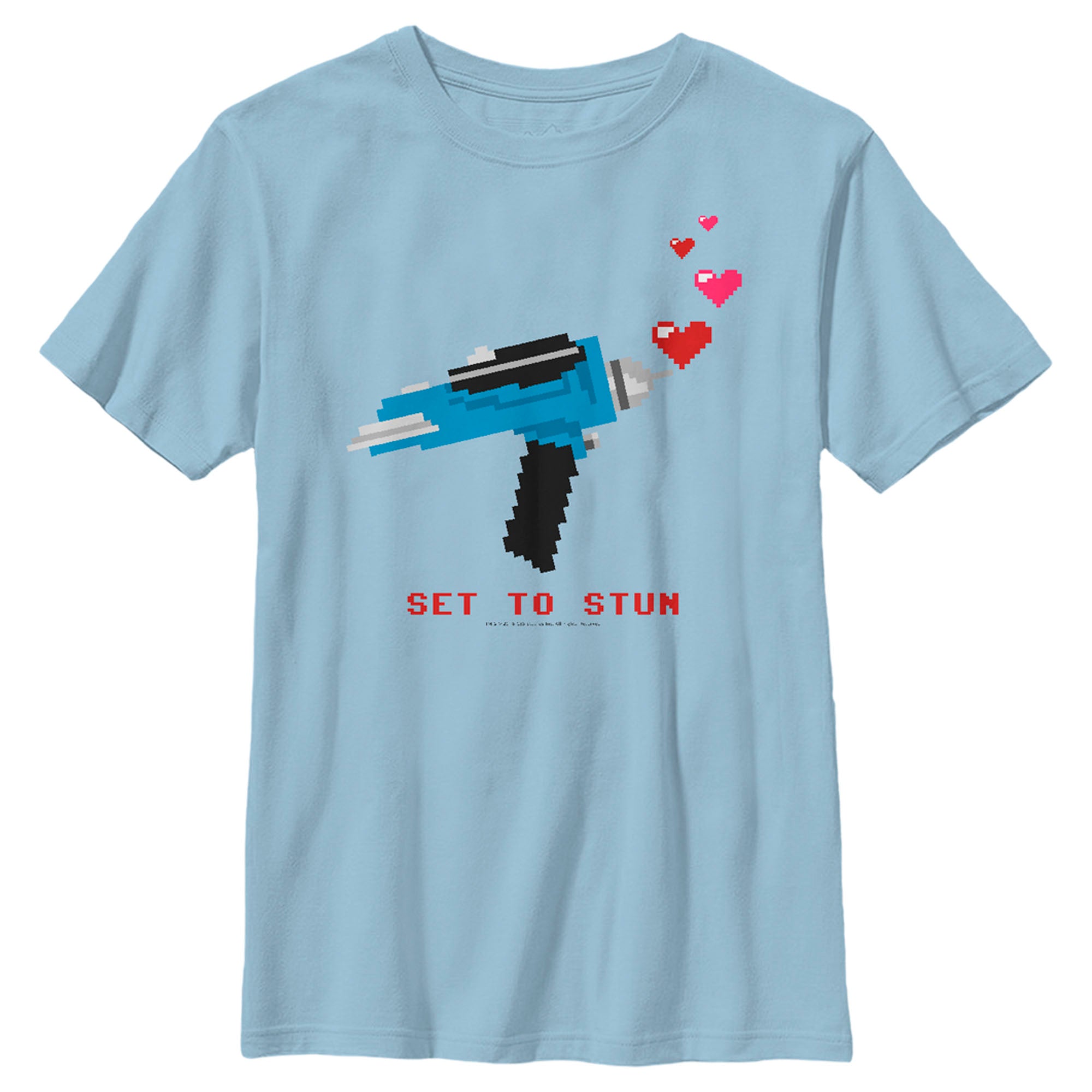 Boy’S Star Trek Valentine’S Pixel Set Phasers To Stun T-Shirt