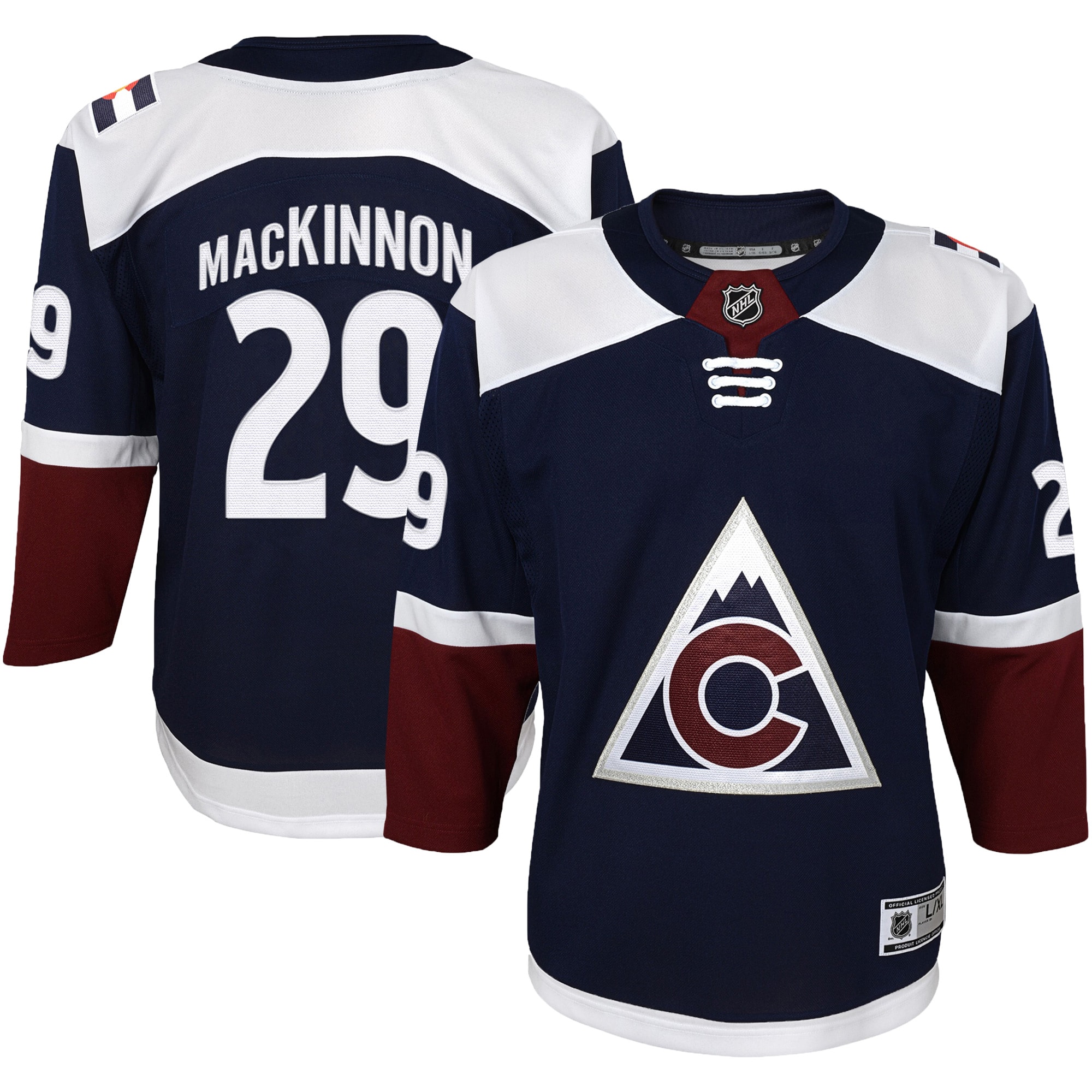 Nathan MacKinnon Colorado Avalanche Youth Alternate Premier Player Jersey – Navy