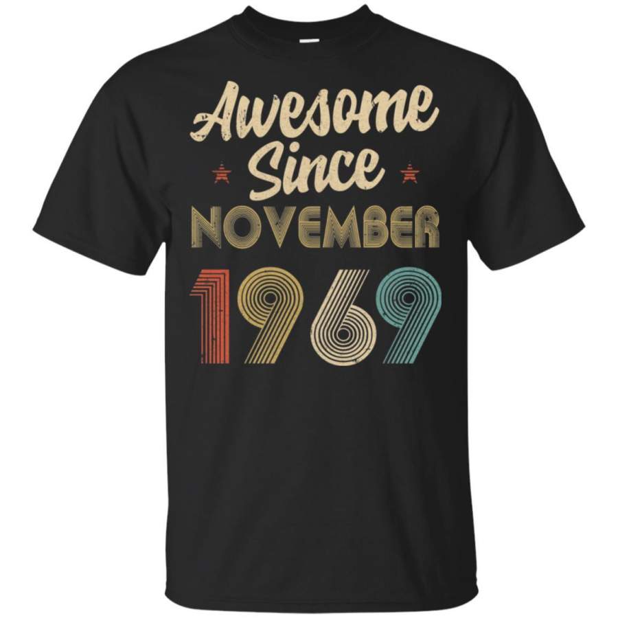 Awesome Since November 1969 Vintage 51th Birthday Gifts Shirt