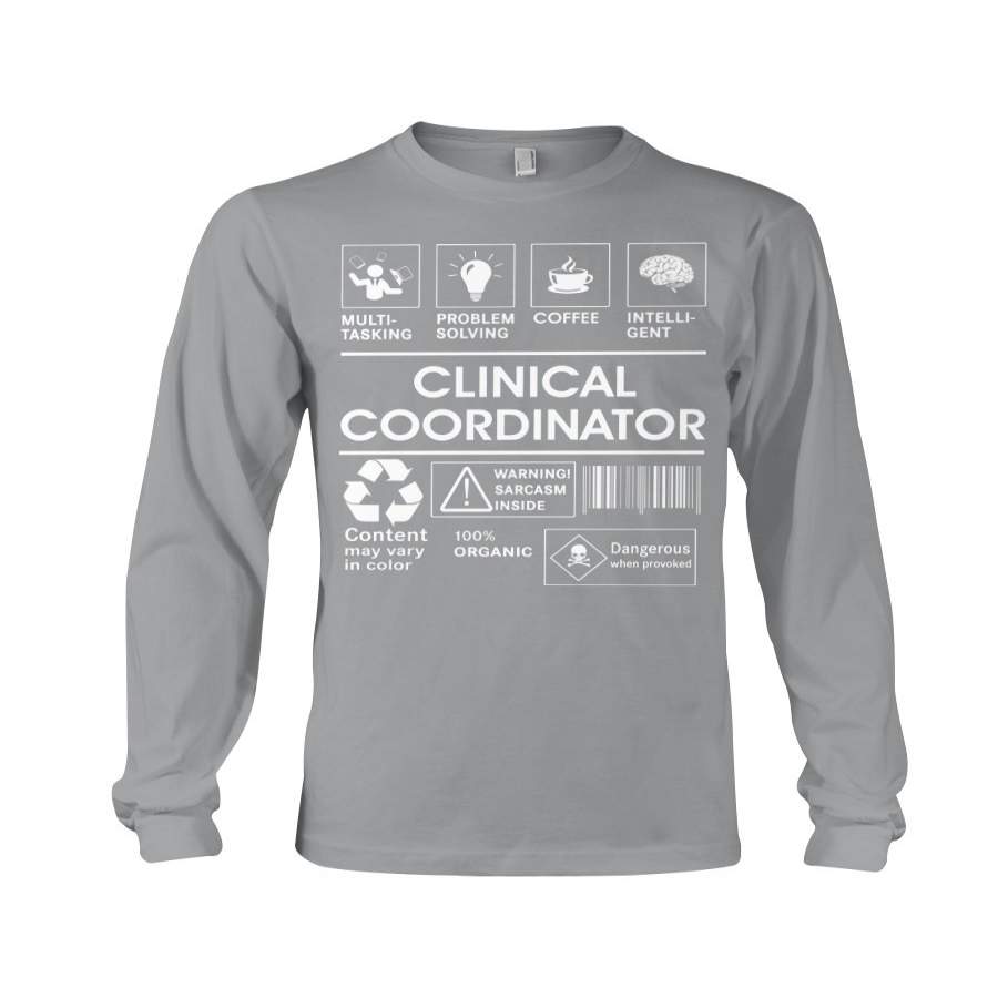 Clinical Coordinator With Simbols And Images Custom Design Unisex Long Sleeve