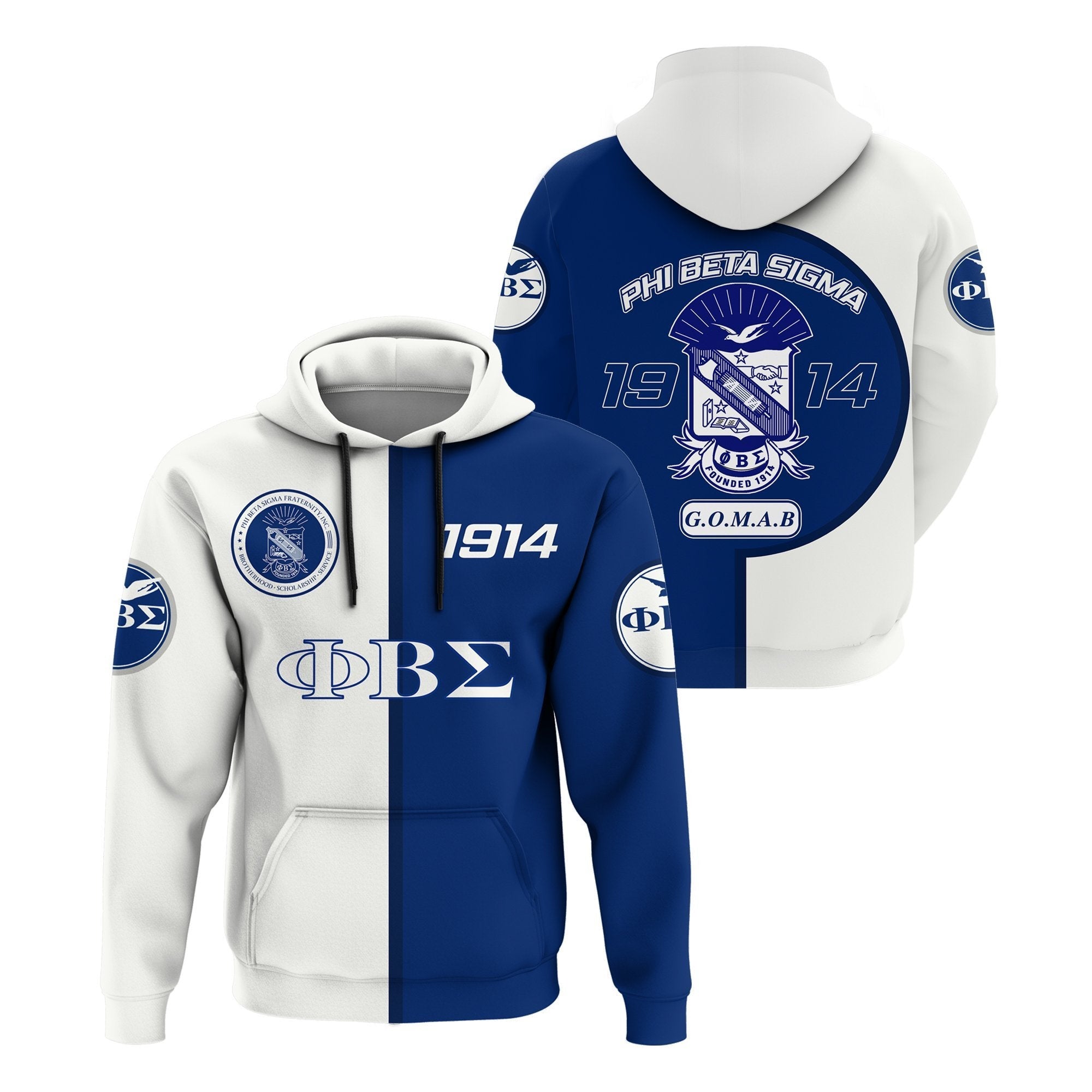 Fraternity Hoodie – Phi Beta Sigma 1914 Pullover Hoodie – Cycle Style