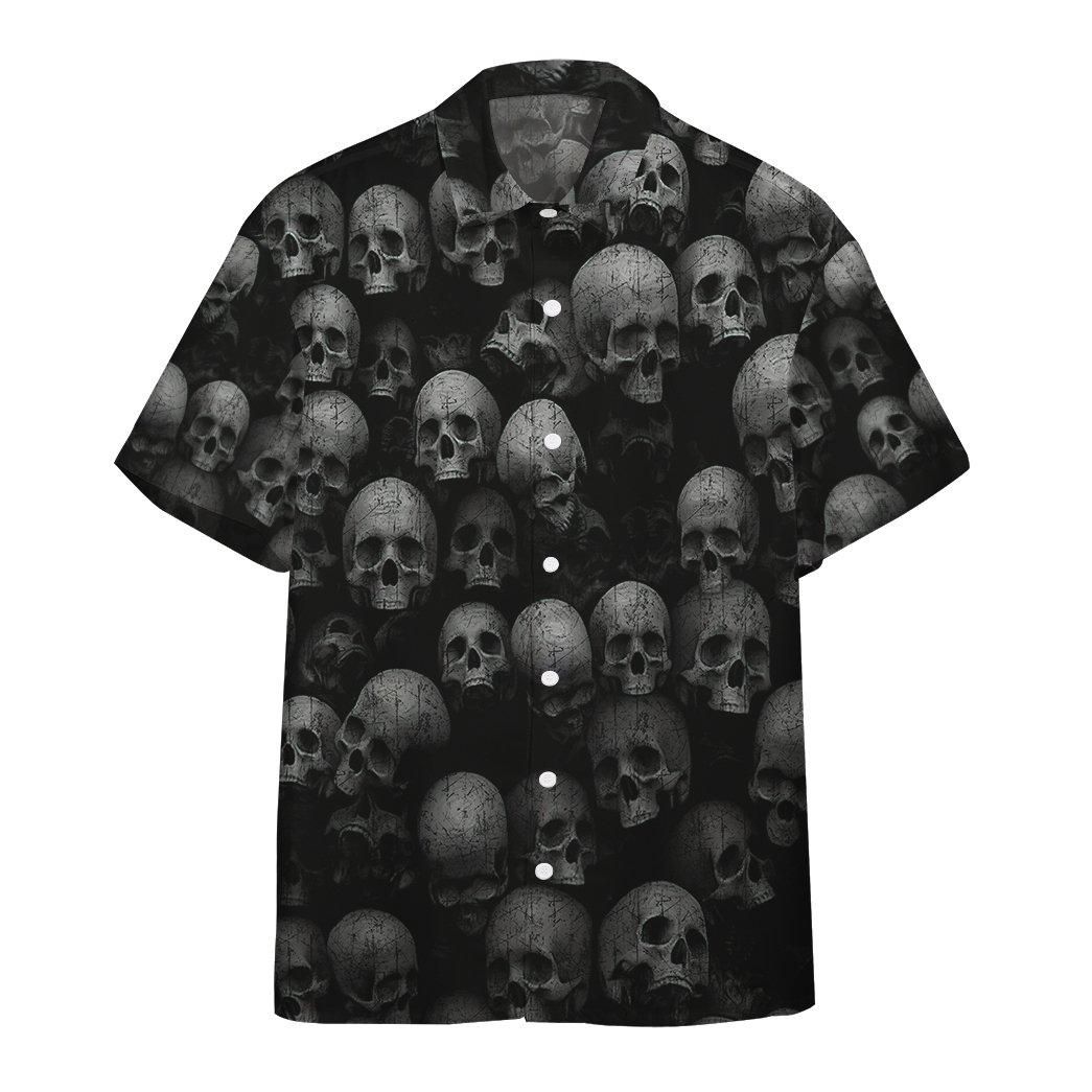 Skull Aloha Hawaii Shirt Colorful Short Sleeve Summer Beach Casual For Men And Women Ha12134