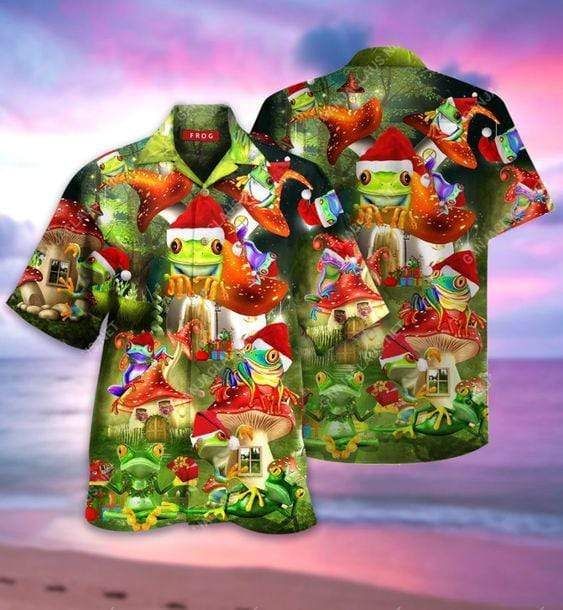 High Quality Hawaii Aloha Shirts Amazing Christmas Frog Light Ha13662