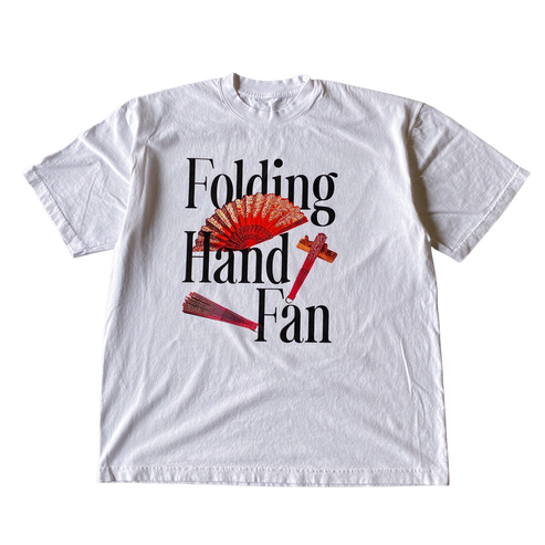 Folding Hand Fan Tee Shirt Outfit  For Men  For Women