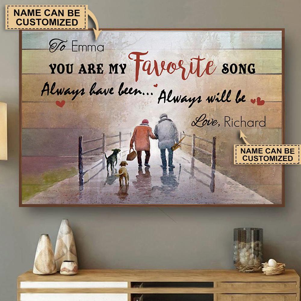 Aeticon Gifts Personalized Saxophone You Are My Favorite Song Canvas Mom Dad Gift Home Decor