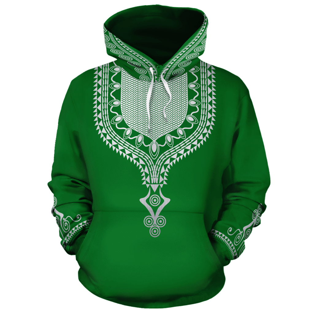 Dashiki Color Green 3D All Over Printed Shirts