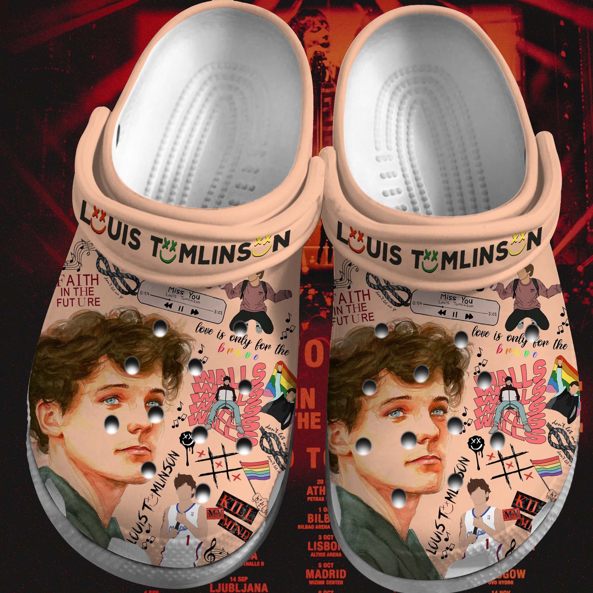 Louis Tomlinson Singer Music Crocss Crocband Clogs Shoes Comfortable For Men Women And Kids Ln