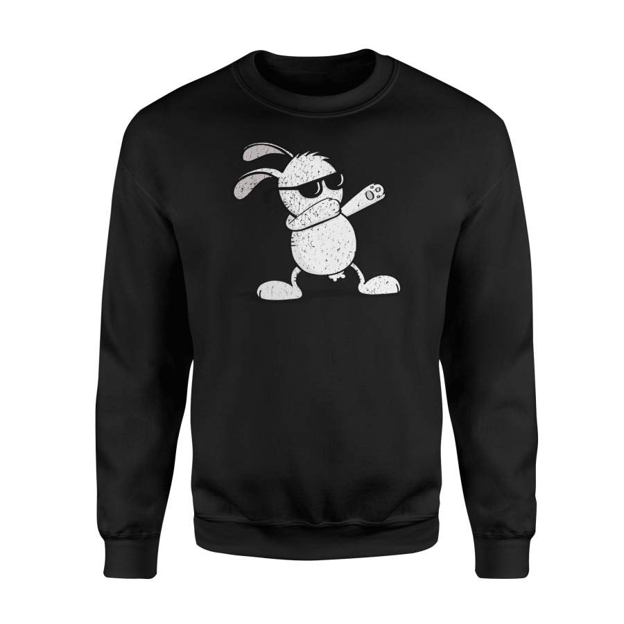 Dabbing Easter Bunny Boys Vintage Dab Dance Sweatshirt