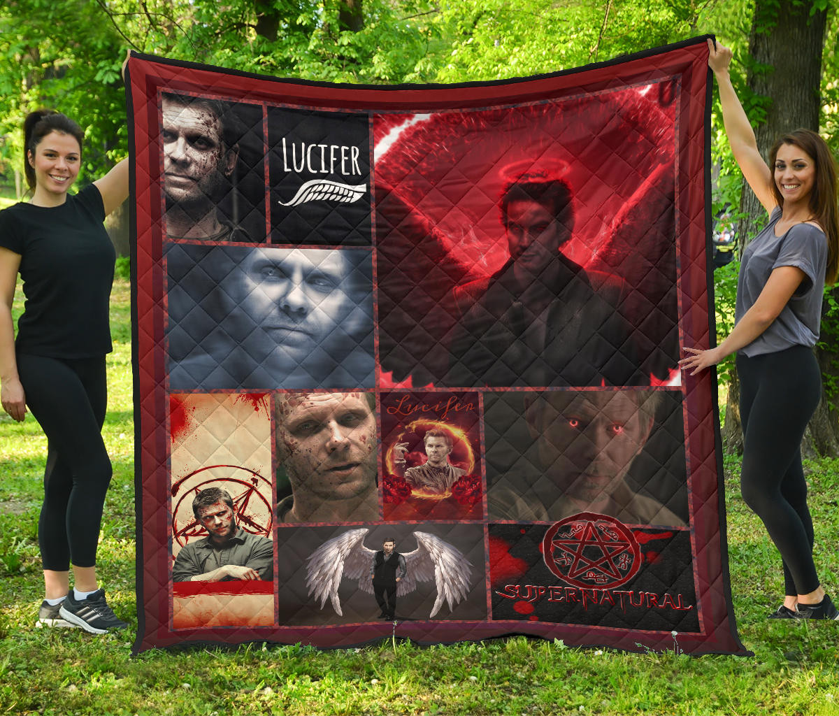 Lucifer Supernatural Premium Quilt Blanket Movie Home Decor Custom For Fans Nt041405