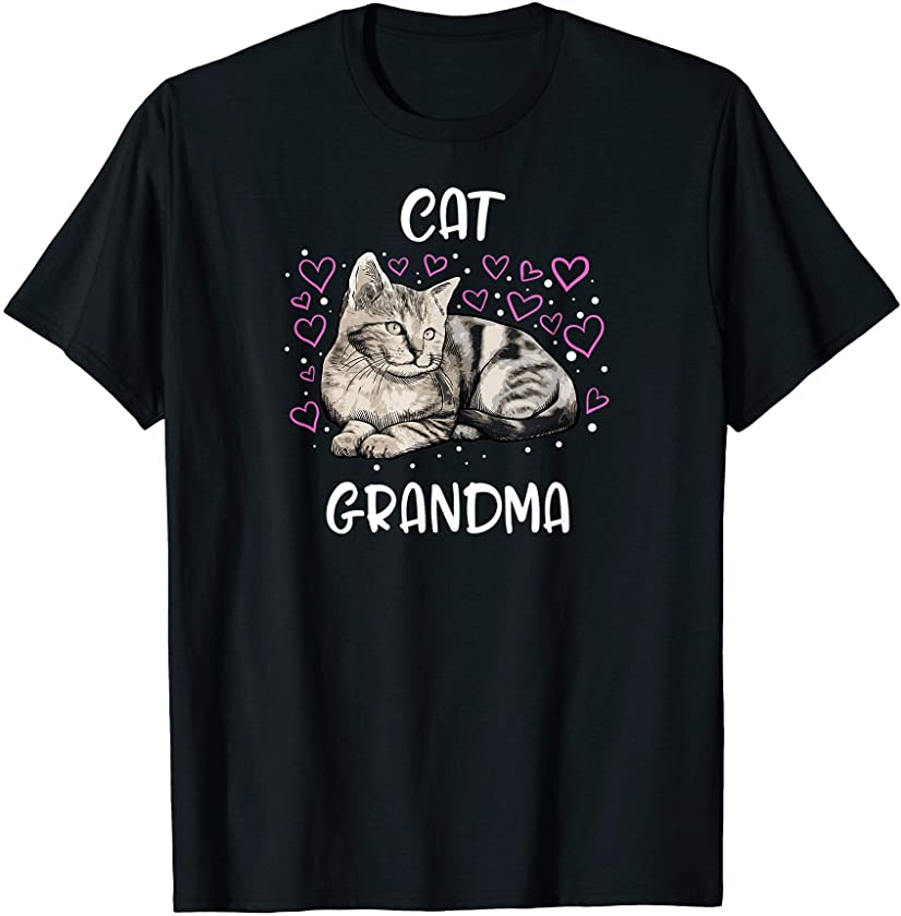 Mother’s Day Cat Grandma Cute Kitten Love Women Gift T-Shirt