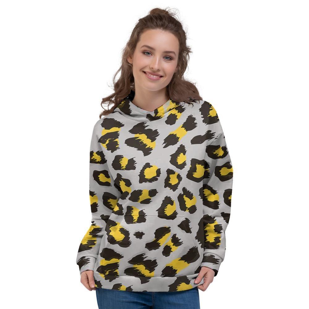 Grey Leopard Women’S Hoodie