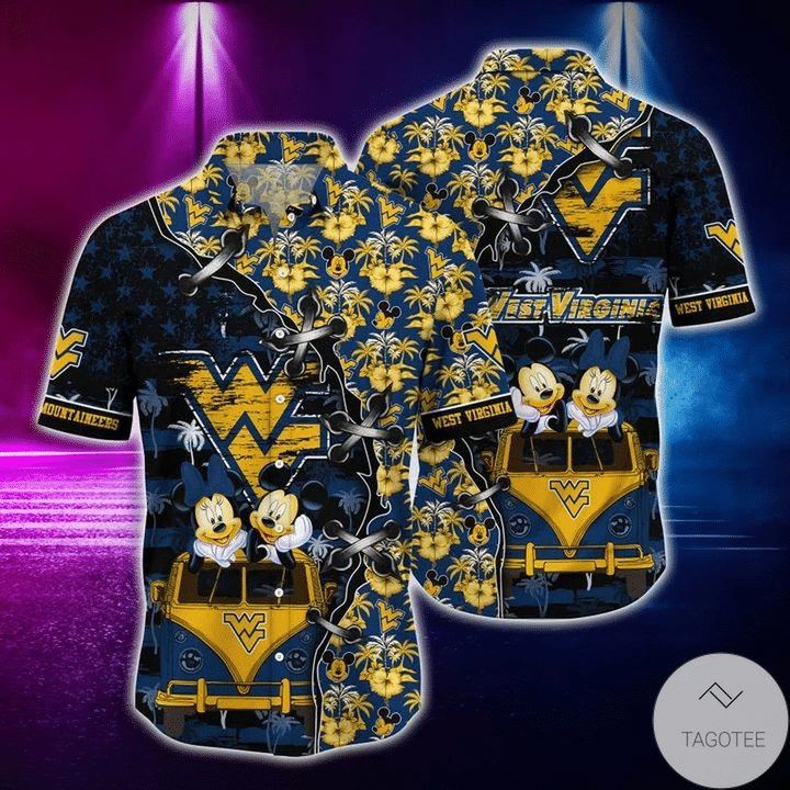 NCCA West Virginia Mountaineers Mickey Mouse Trendy Hawaiian Shirt Aloha Shirt