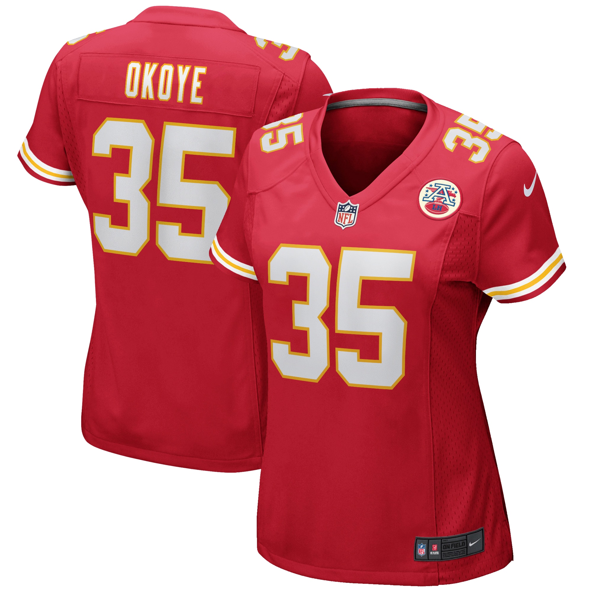 Christian Okoye Kansas City Chiefs Women's Game Retired Player Jersey – Red