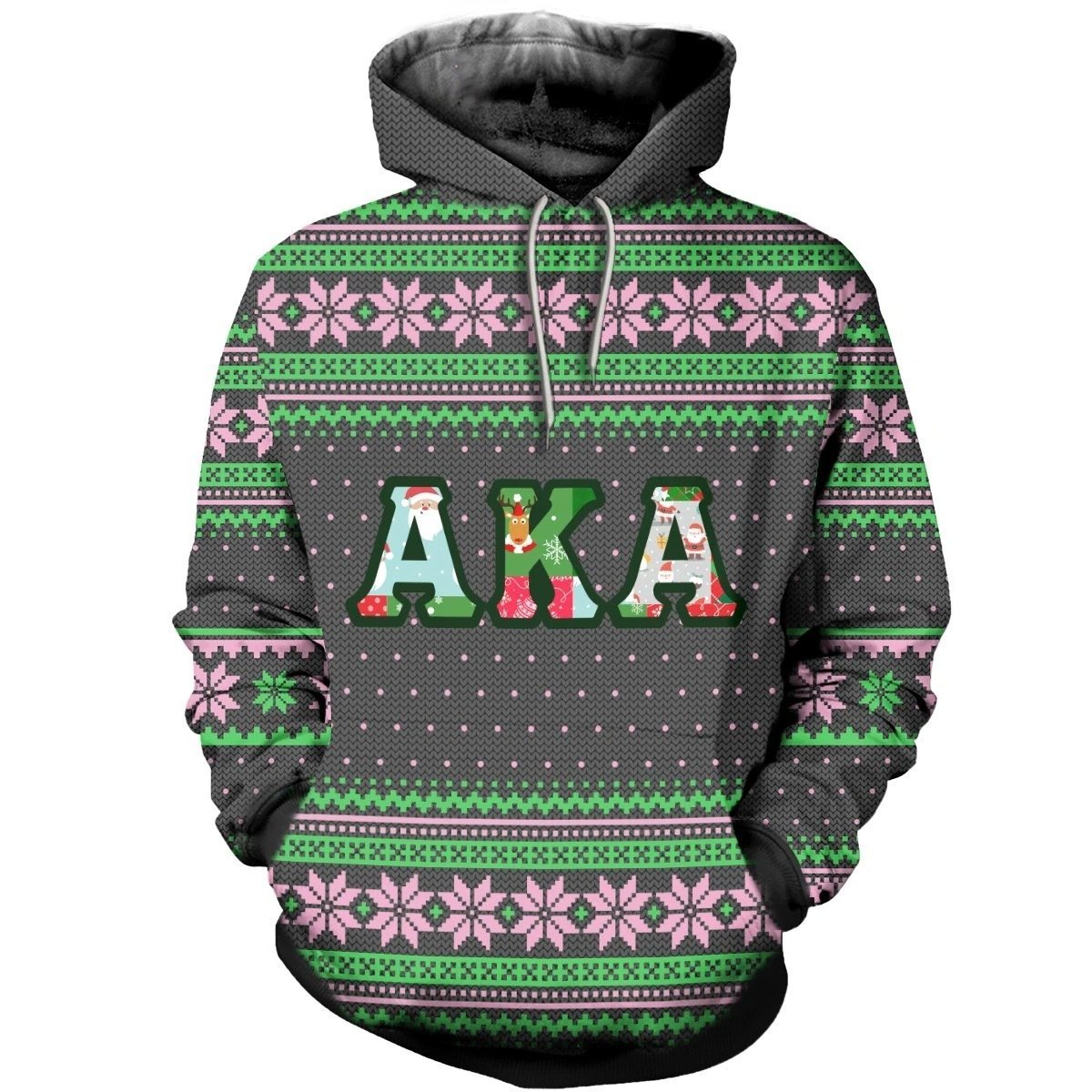 Greek Life Hoodie – Santa Claus Alpha Kappa Alpha Hoodie