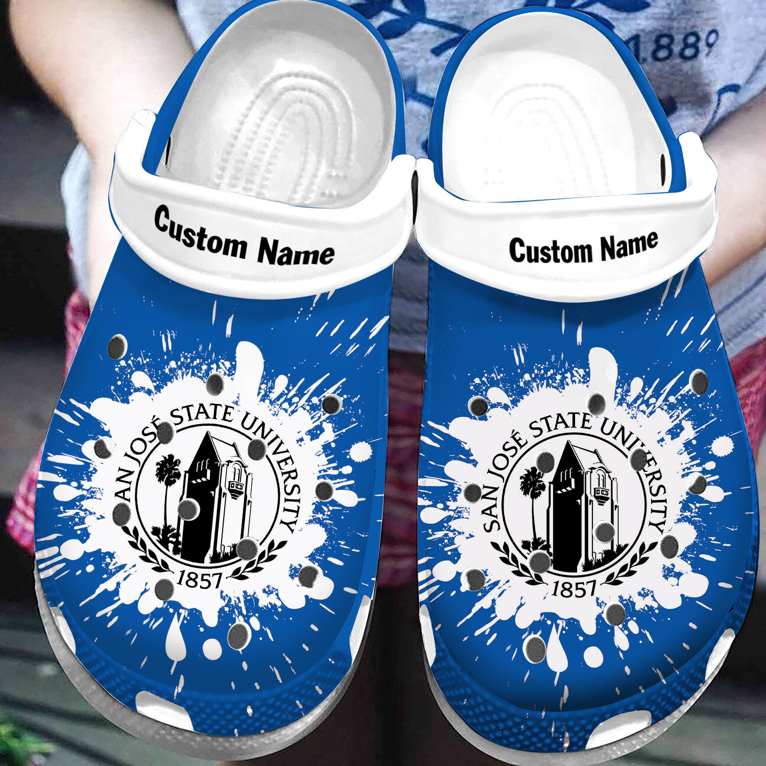 Custom Name San Jose State University Clog Shoes #Dh