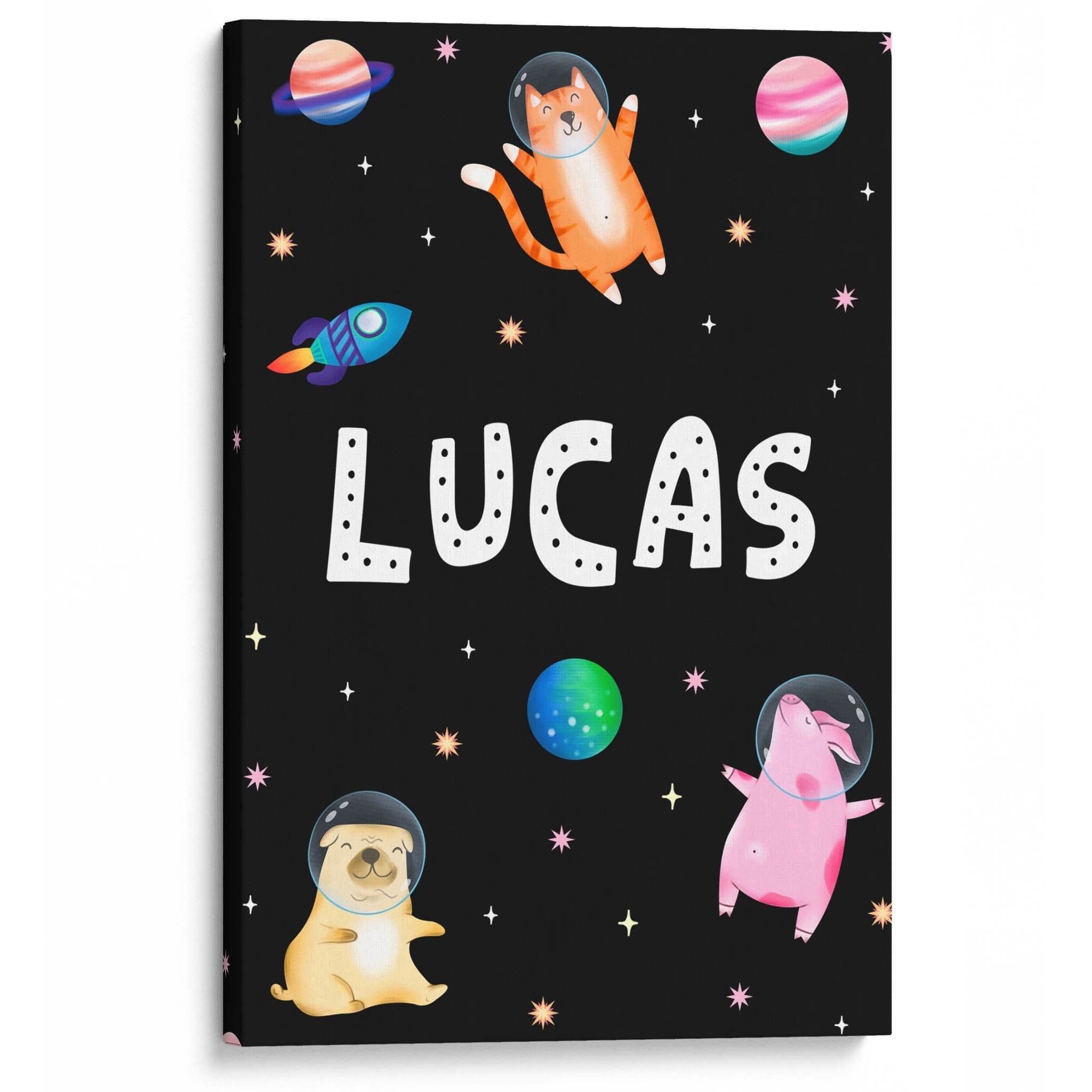 Space Animals – Personalized Canvas