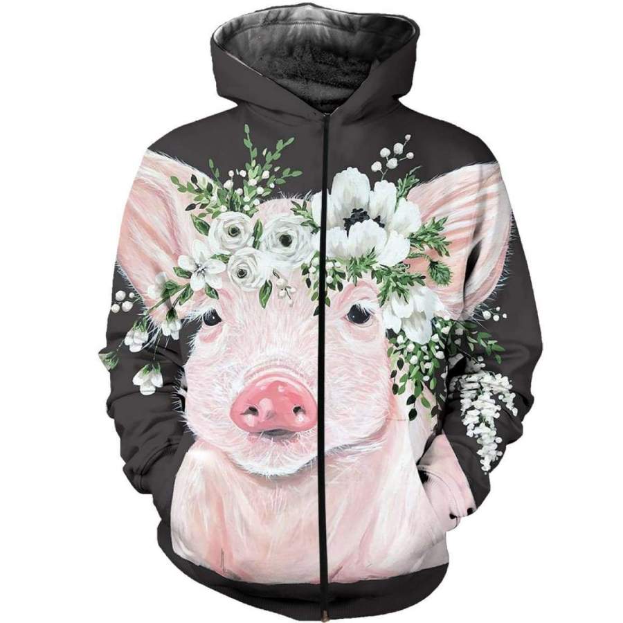 3D ALL OVER PRINTED BEAUTIFUL PIG SHIRTS AND SHORTS PG1