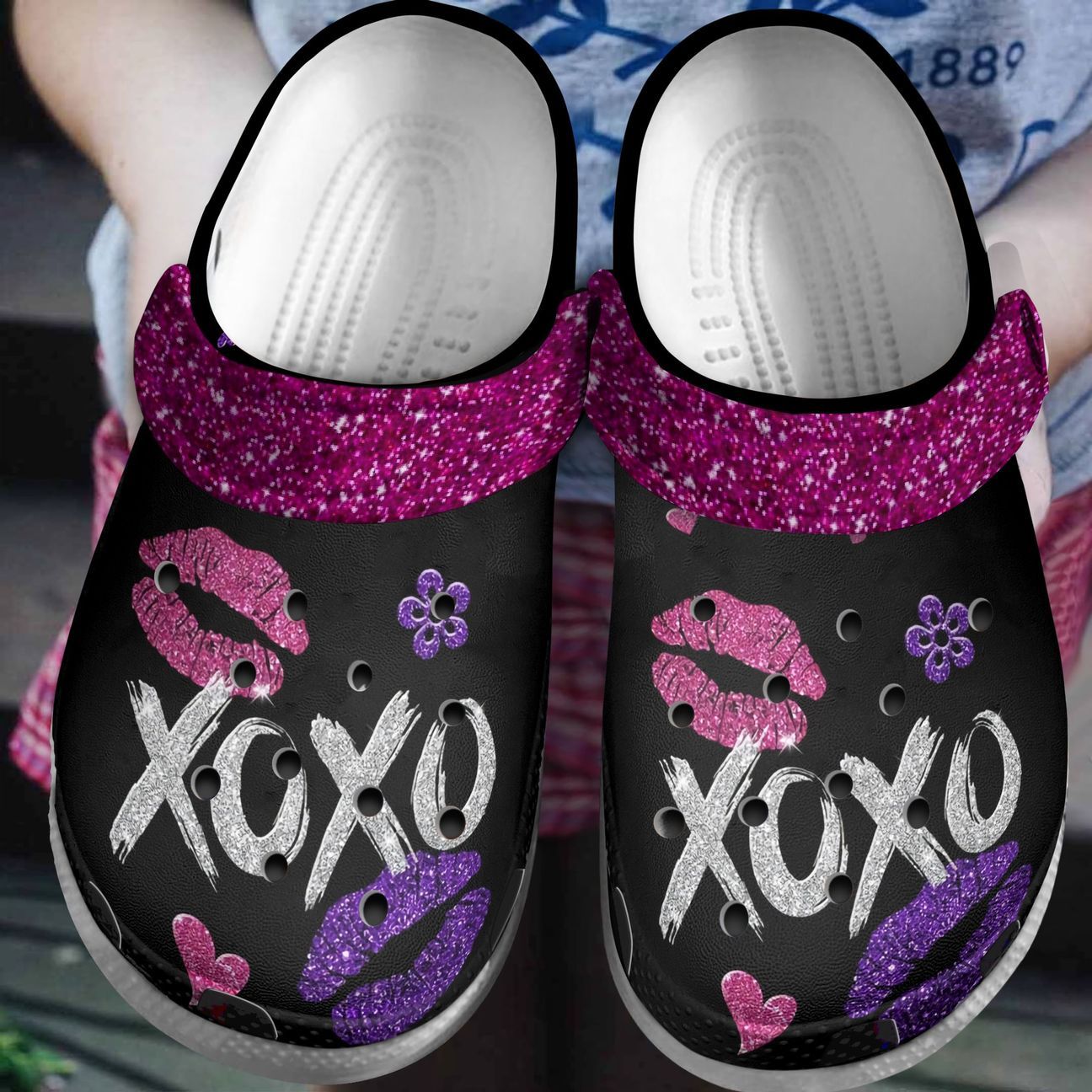 Xoxo Personalized Clog, Custom Name, Text, Color, Number Fashion Style For Women, Men, Kid, Print 3D