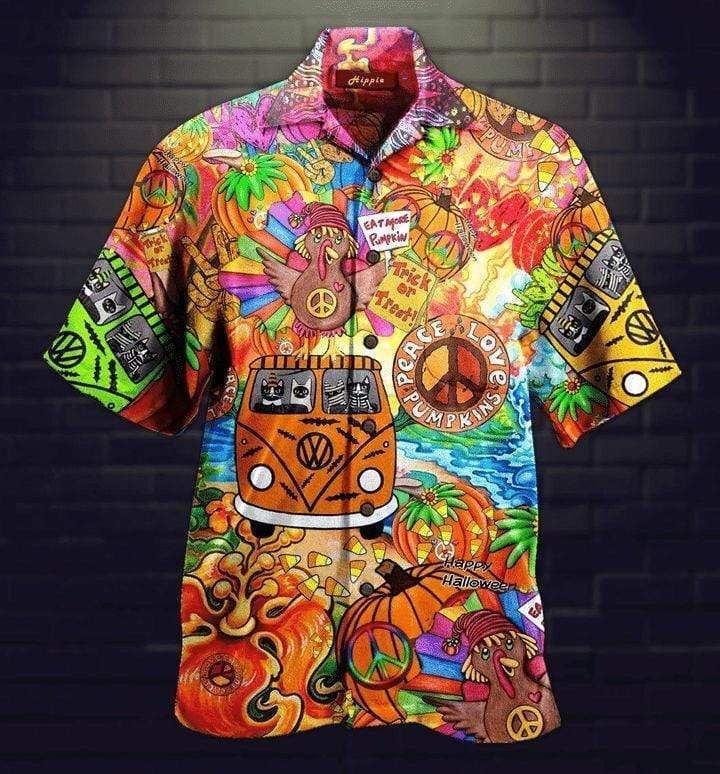 Get Now Amazing Hippie Thanksgiving Orange Hawaii Aloha Shirts Ha55617