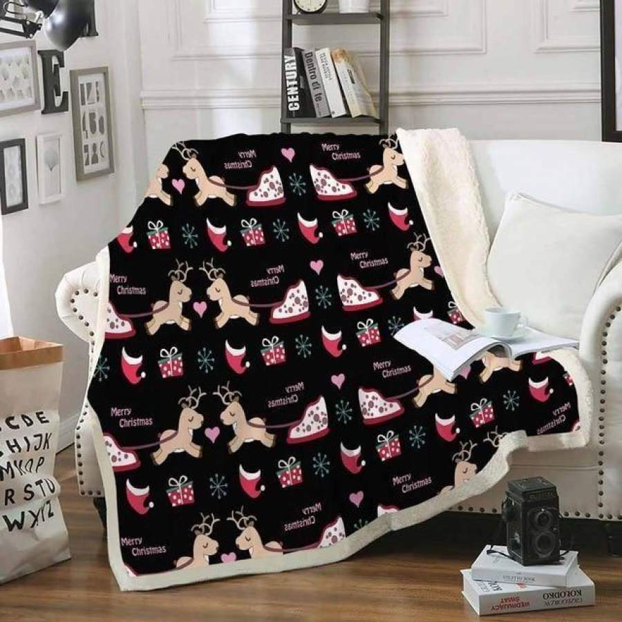 X-Mas Stocking Sleigh Blanket Christmas Decoration Ideas Christmas Gift Ideas