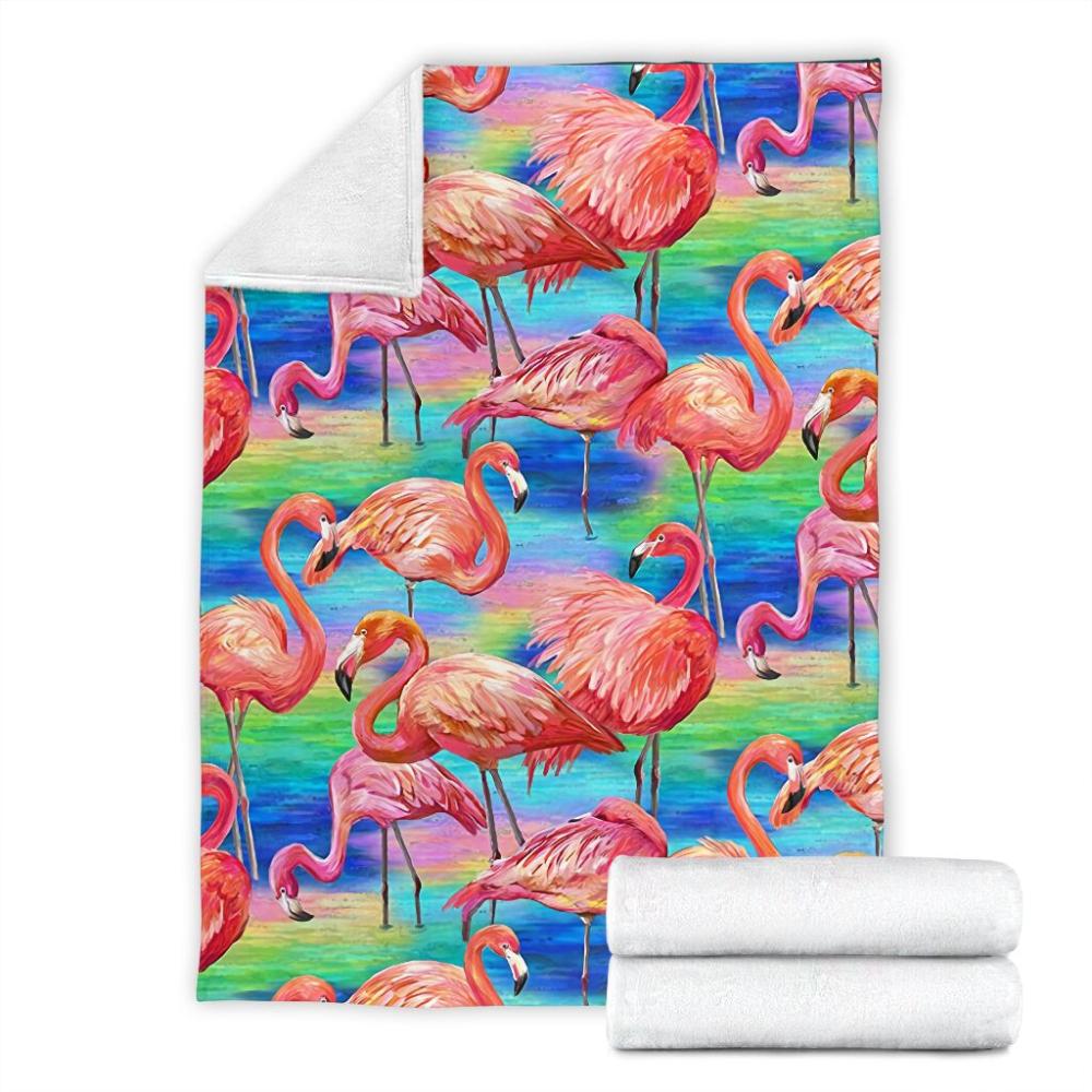 Animal Flamingo Fabulous Fleece Blanket Family Gift Home Decor Bedding Couch Sofa Soft And Comfy Cozy