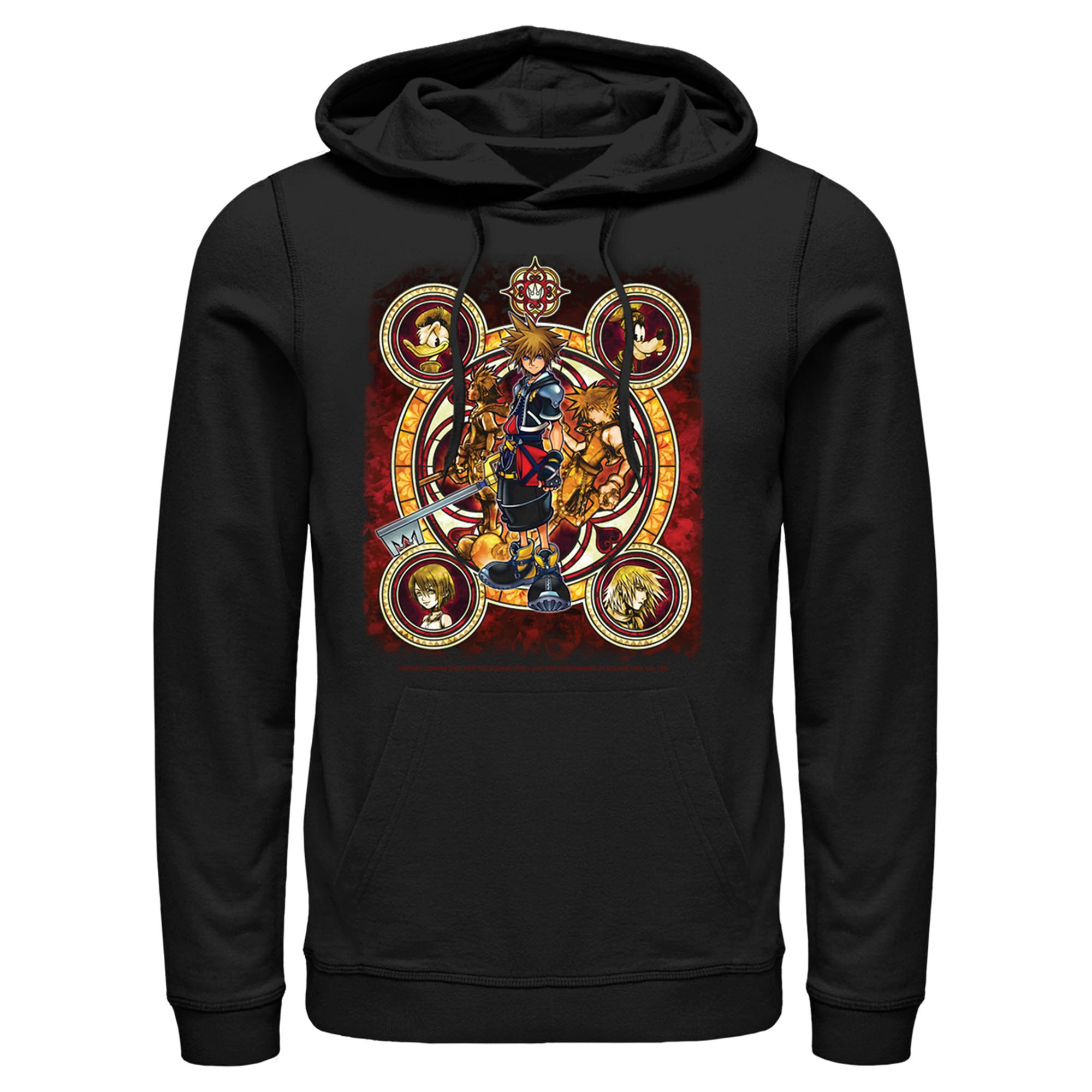 Men’S Kingdom Hearts 2 Stained Glass Art Pull Over Hoodie