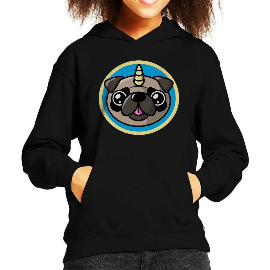 Pug Unicorn Kid’s Hooded Sweatshirt