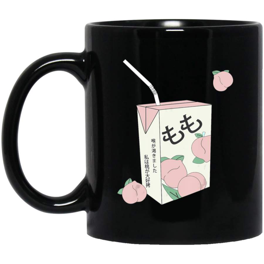 90s japanese otaku aesthetic peach juice box Coffee Mug