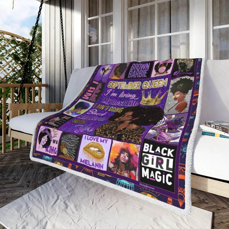 She Believed She Could So She Did Doctor Melanin, African American Premium Quilt Blanket Size Throw, Twin, Queen, King, Super King