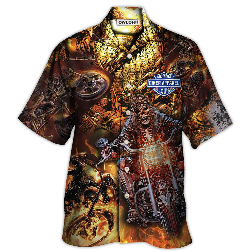 Skull Motorcycle Racing Fast Fire New Style Hawaii Shirt Ha110974