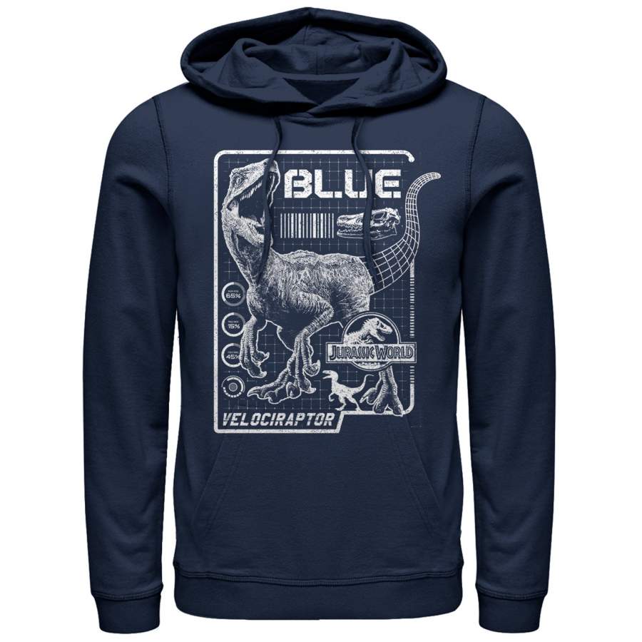 Jurassic World: Fallen Kingdom Men’s Blue Details Lightweight Hoodie