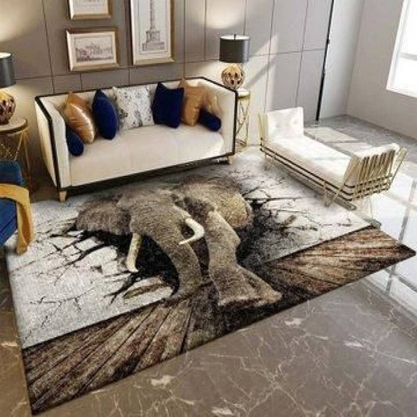 3D Elephant Area Limited Edition  Sku 265695 Rug