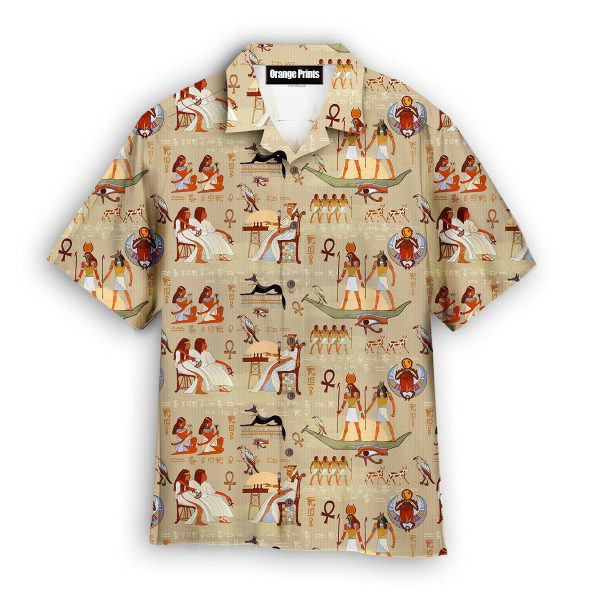 Acient Egyptian Pattern Hawaii Shirt For Men Women Ha30649