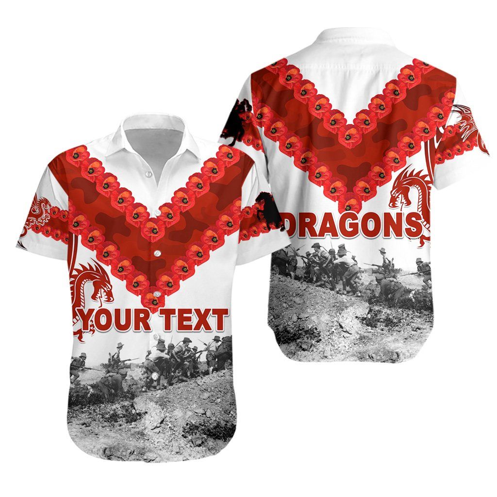 George Illawarra Dragons Hawaii Shirt Anzac Day Simple Style Ha3861