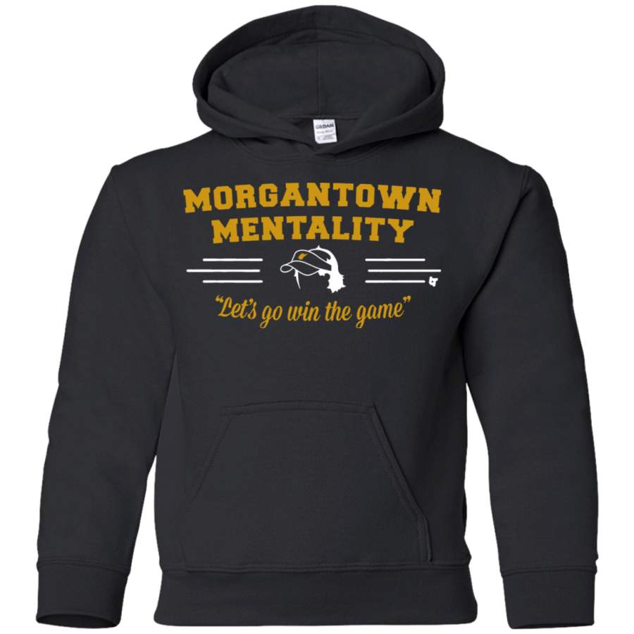 AGR Morgantown Mentality Lets Go Win The Game Shirt G185B Gildan Youth Pullover Hoodie