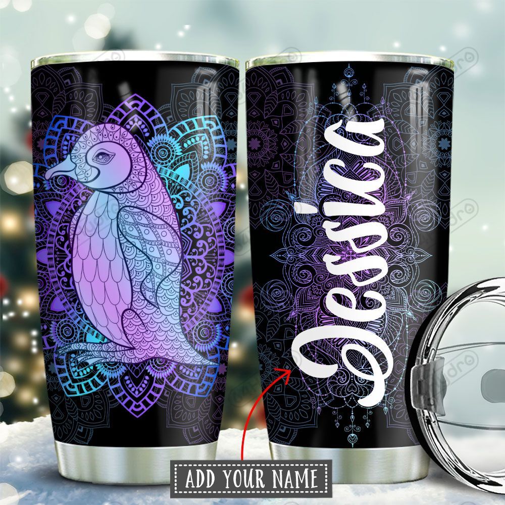 Penguin Mandala Personalized Kd2 Khm1411007  Stainless Steel Tumbler Travel Customize Name, Text, Number, Image