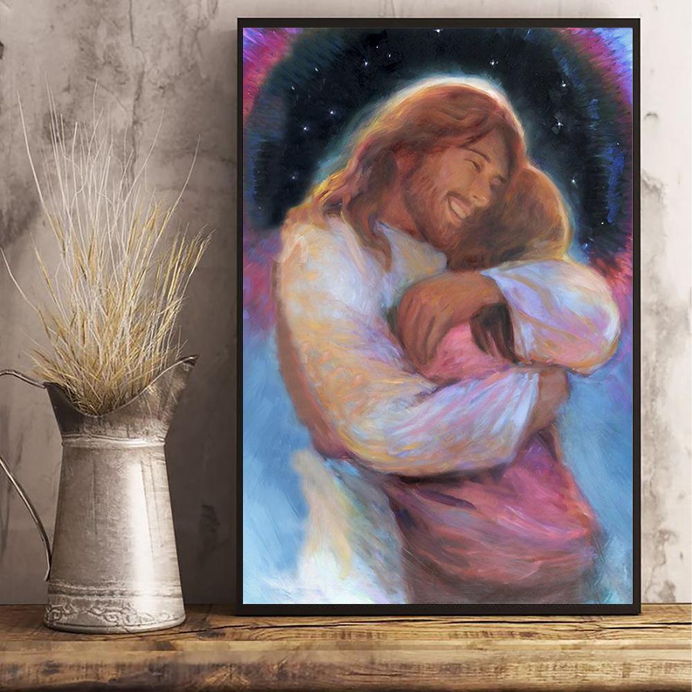 Jesus Hugging Child Poster Print Jesus Christ Poster Christian Gifts For Teenage Girl
